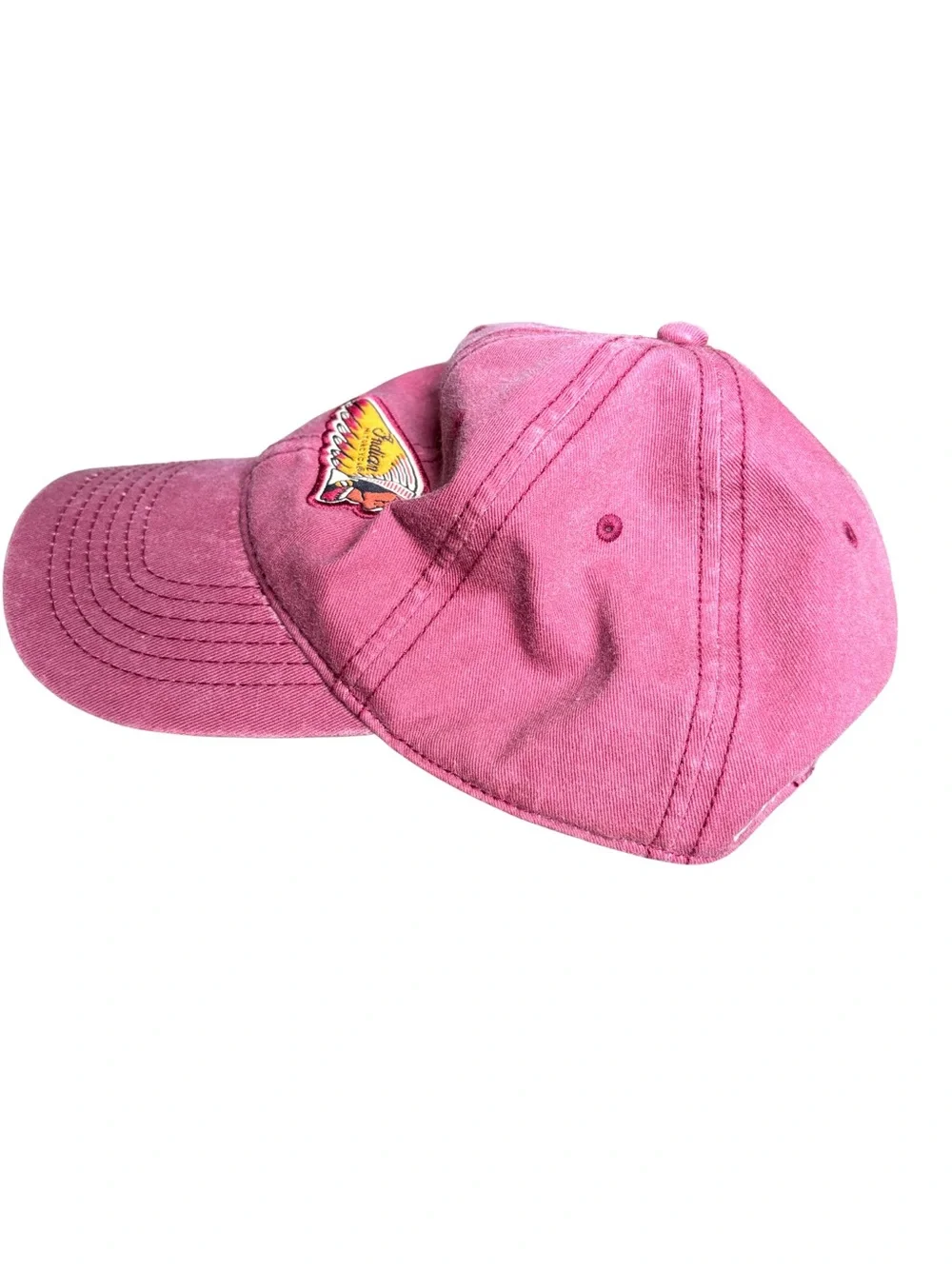 Indian Motorcycle Baseball Hat Cap Strap Back Red Patch Logo Mens One Size Biker